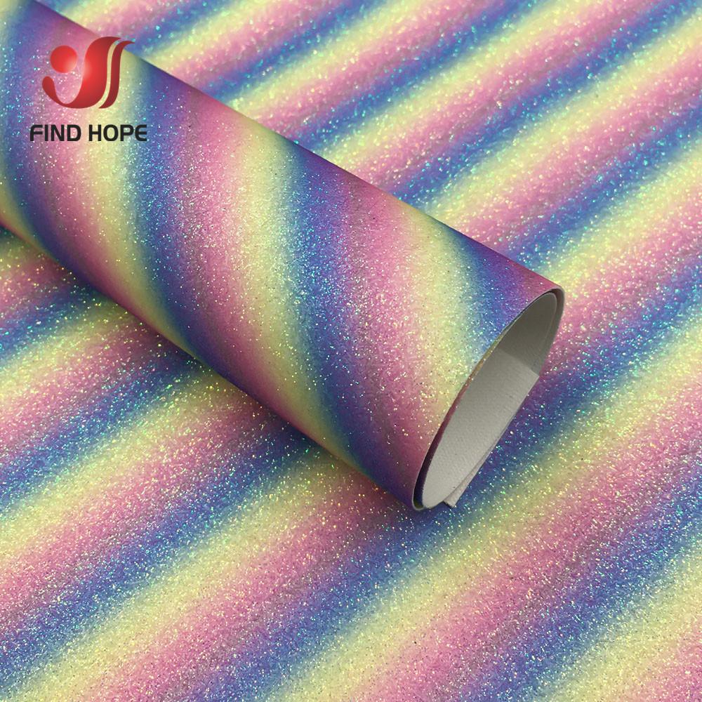 A4 Vegan Leather Sheet Sparkle Rainbow PU Fabric for DIY Phone Case Handmade Earring Bows Hair Clip Kit Miniature Craft Supplies