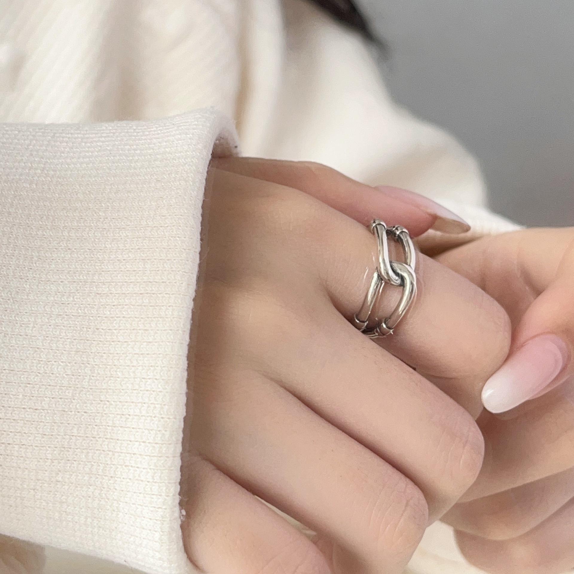 Adjustable Knot Design Open Ring – Versatile, Simple, Neutral for Everyday Wear Open Adjustable