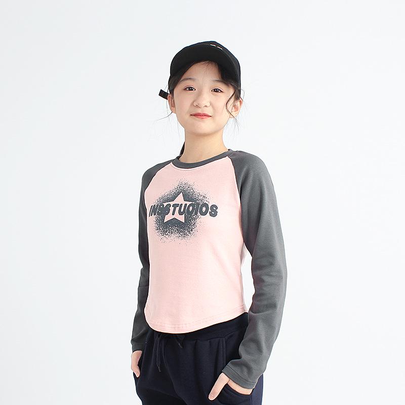 Neue langärmlige T-Shirts im koreanischen Stil für Mädchen - Warm, kurz und stilvoll für Frühling und Herbst