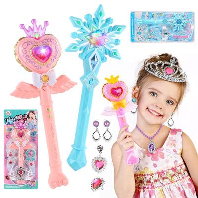 Leuchtender Feenstab für Mädchen mit Musik - Kinderspielzeug Schmuck zum Verkleiden