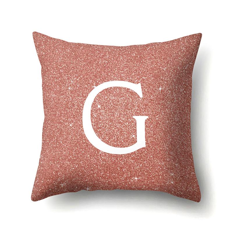 

Polyester Pillow Case Car Ornament Home 26 English Letters Printed Waist Cushion Sofa Pillow Case Premium Durable No pillow core