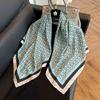 91Cm square scarf silk scarf women's new literary and fashion scarf accessories autumn and winter retro versatile shawl