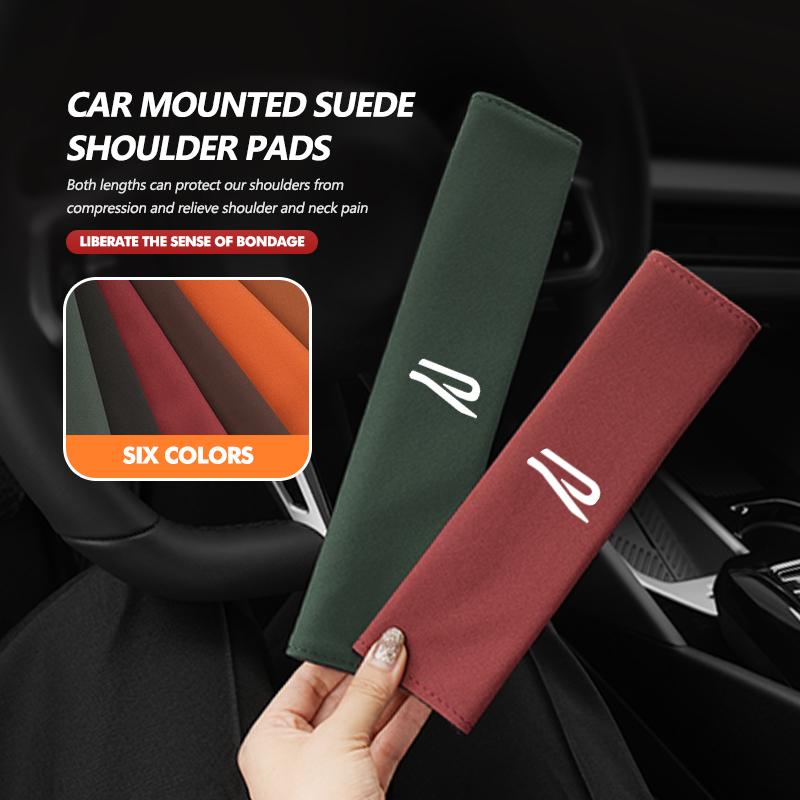 Car Suede Safety Belt Shoulder Protector Smart Cover Parts For Volkswagen VW Beetle CC B5 B6 B7 EOS GTI MK2 MK4 MK5 MK6 Phaeton Zo8