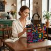  Colorful Boho Tote Bag Large Capacity Quilted Handbag for Daily Use