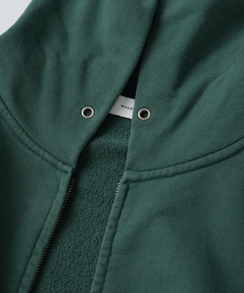 Whagi Vintage Zip Sweat Hoodie (Vintage D.Green)