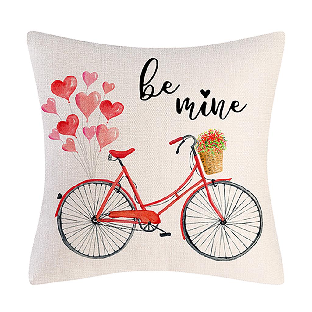 New Valentine's Day Sofa Waist Support Love Balloon Bicycle Flamingo Decorative Bedside Soft Bag
