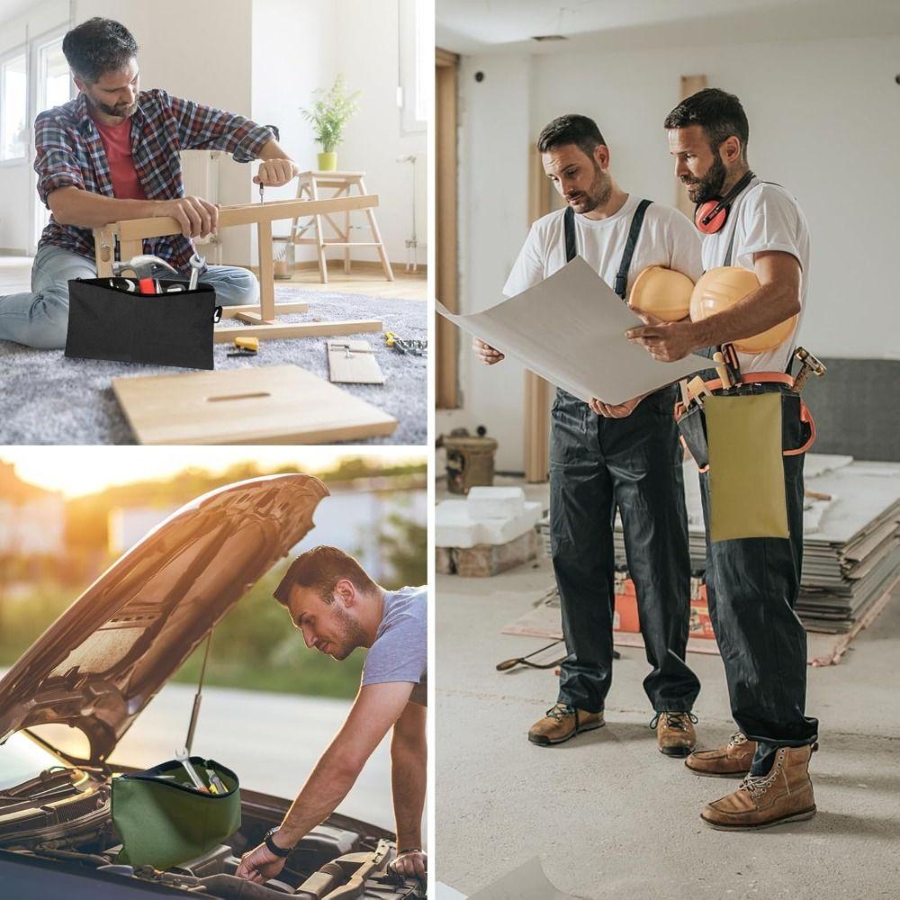 with Carabiner Tool Zipper Pouch Waterproof Wear-resistant Tools Organizer Multi-Function Oxford Fabric