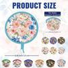 Polyester Handheld Folding Fan Summer Mini Folding Fan Portable Round Foldable Fan  Men Women