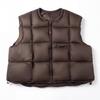 Simple commuter women's cotton vest autumn and winter versatile tofu cubes sleeveless vest stacked with warm jacket