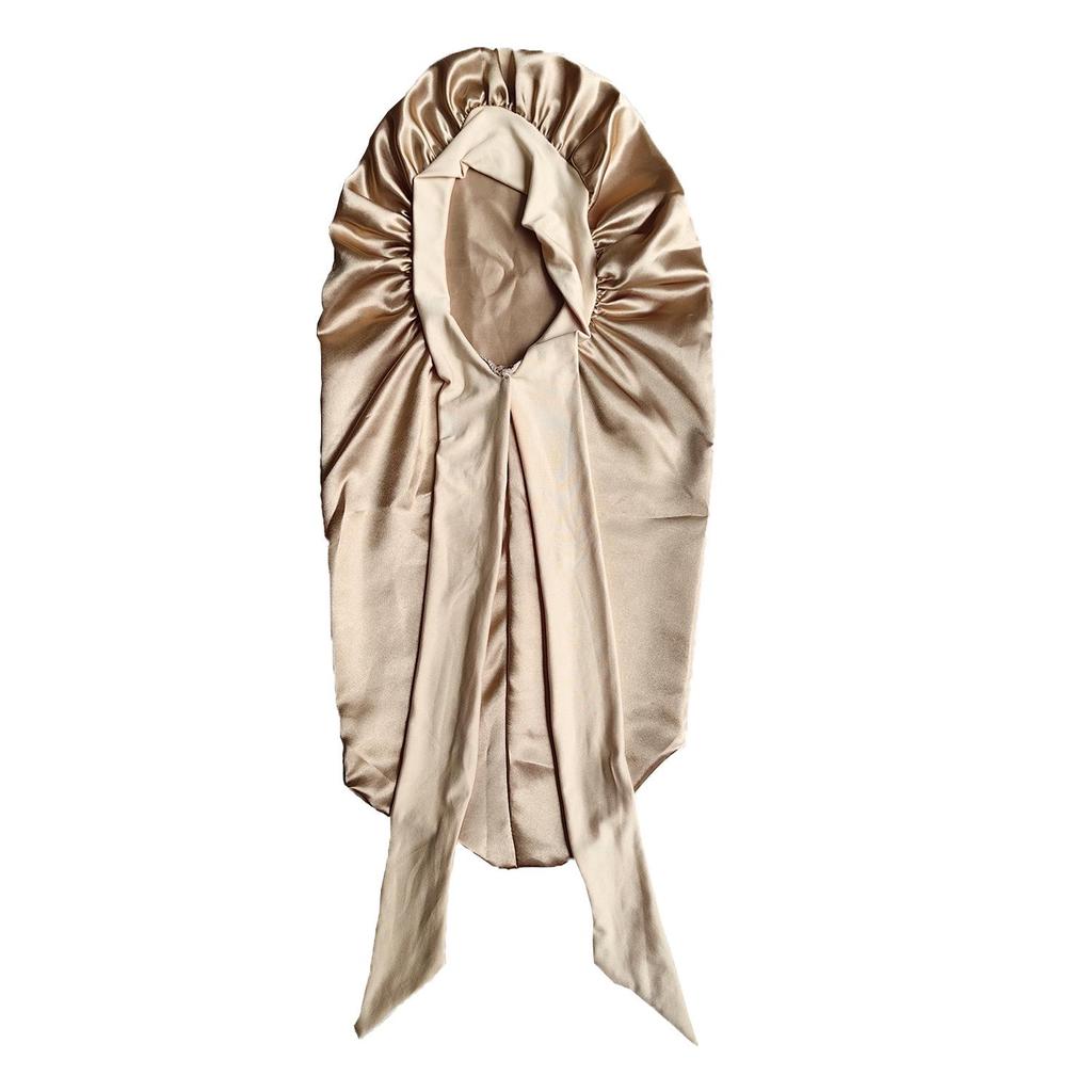 Çok Renkli Ayarlanabilir Saten Papyon Uzun Saç Koruyucu Bone