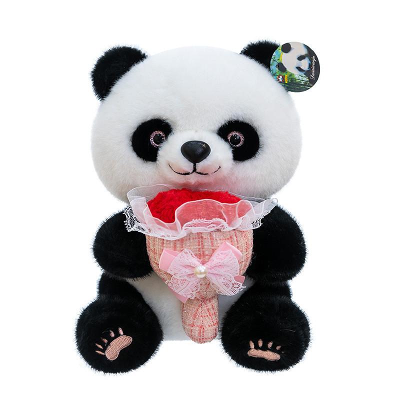 Süßes Panda-Stofftier Cartoon Plüschtier Geschenk für Kinder und Erwachsene