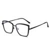 Korean Women Fashionable Oversized Eyeglasses Frame Anti Blue Light Glasses Myopia Glasses Frame Flat Lens Men Gafas