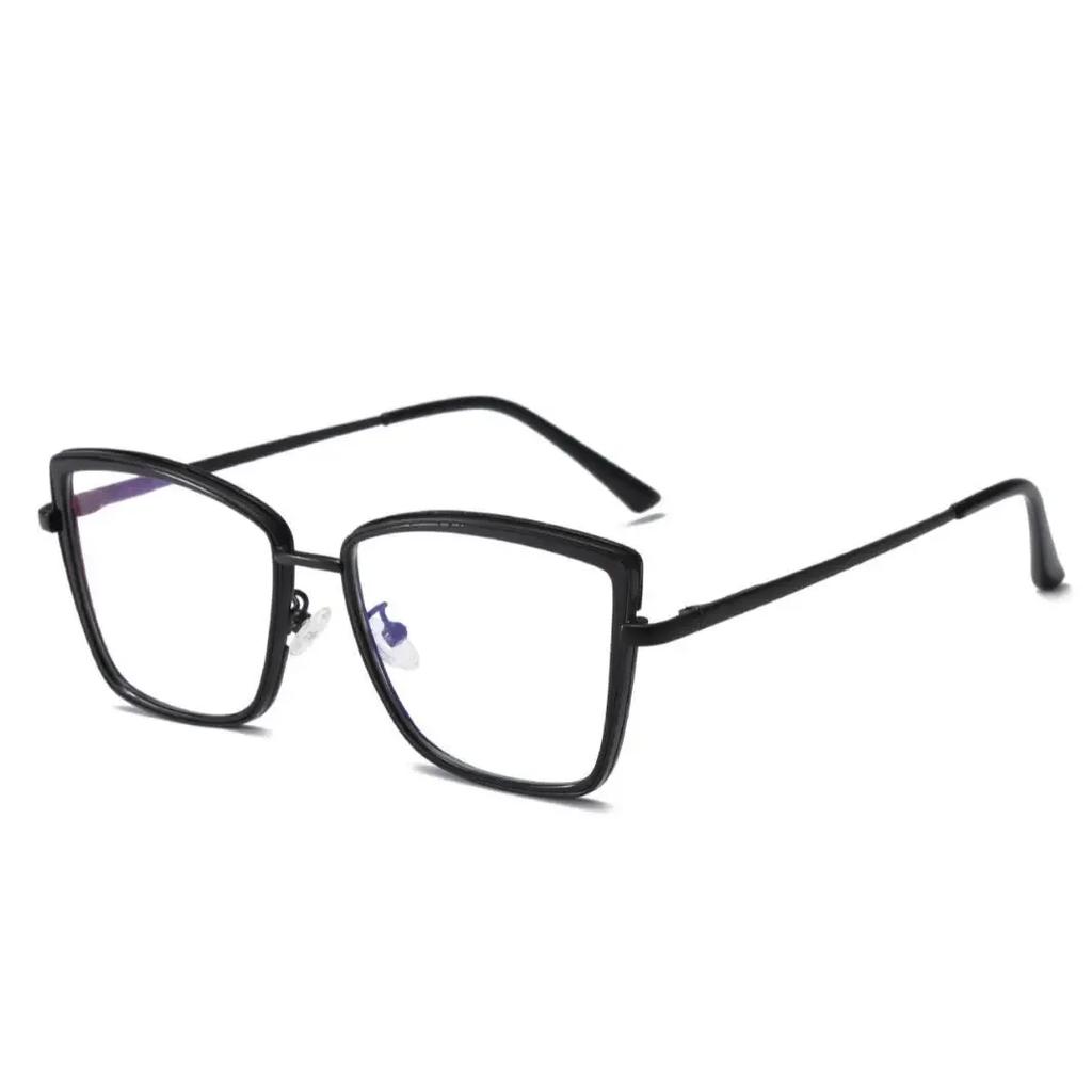 Korean Women Fashionable Oversized Eyeglasses Frame Anti Blue Light Glasses Myopia Glasses Frame Flat Lens Men Gafas