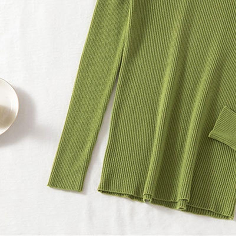 Damen V-Ausschnitt Pullover Slim Pullover Eng Langärmlig Einfarbig Einheitsgröße Strickware Frühling Herbst Pendeln