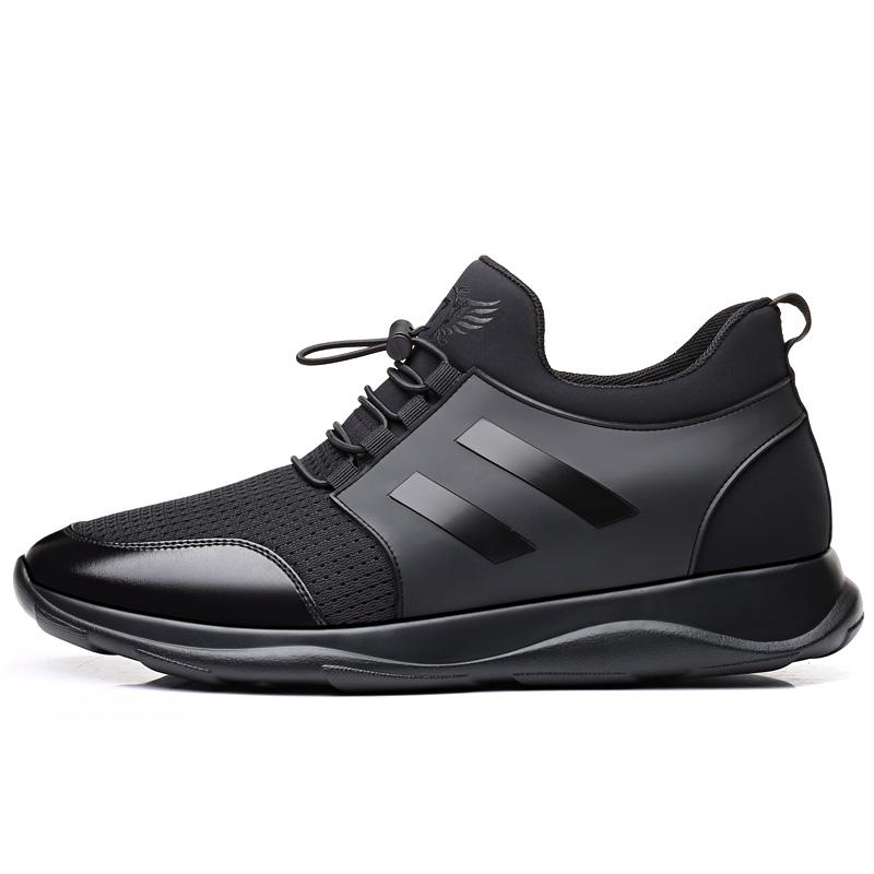 Men Sneakers Summer Elevator Shoes  Height Shoes Height Increase Shoes For Men Height Increase Insole 6Cm  Black Shoes 37