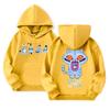 Children's Casual Round Neck Printed Pullover Long-sleeved Hooded Sweatshirt Top