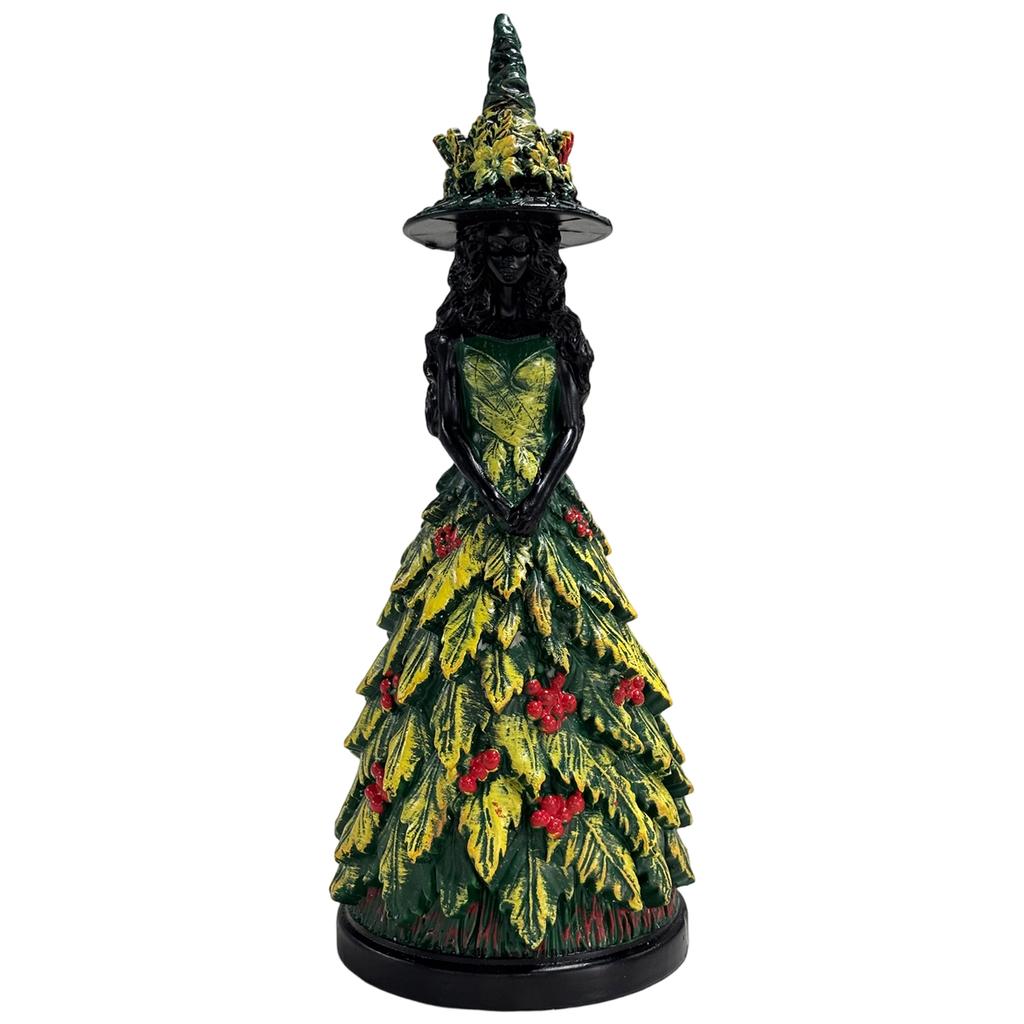 Handcrafted Resin Witch Figurine Halloween Home Decor Gift Fall Harvest Autumn Gothic Tabletop Statue
