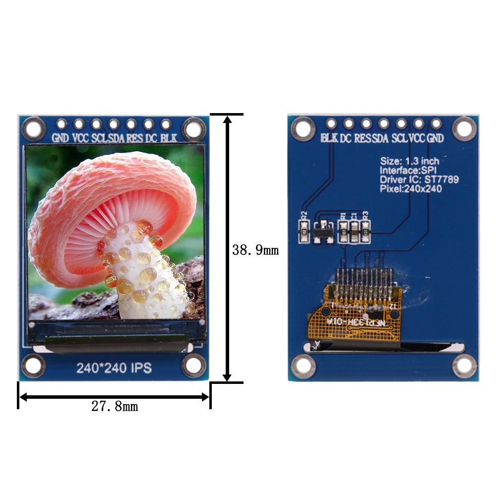 TFT Display 0.96 1.3 1.44 1.8 inch IPS 7P SPI HD 65K Full Color LCD Module ST7735 / ST7789 80*160 240*240 (Not OLED) For Arduino