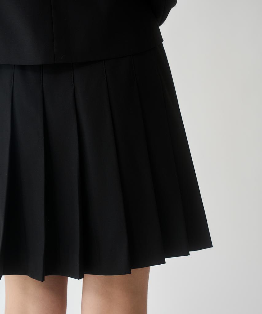Yusim Pleated Wool Kilt Skirt