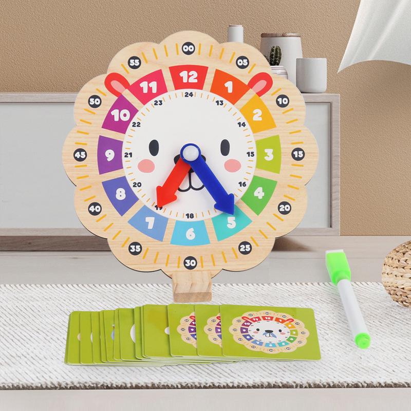 Montessori Children's Math Clock: Time Recognition Teaching Aid for Elementary Learning