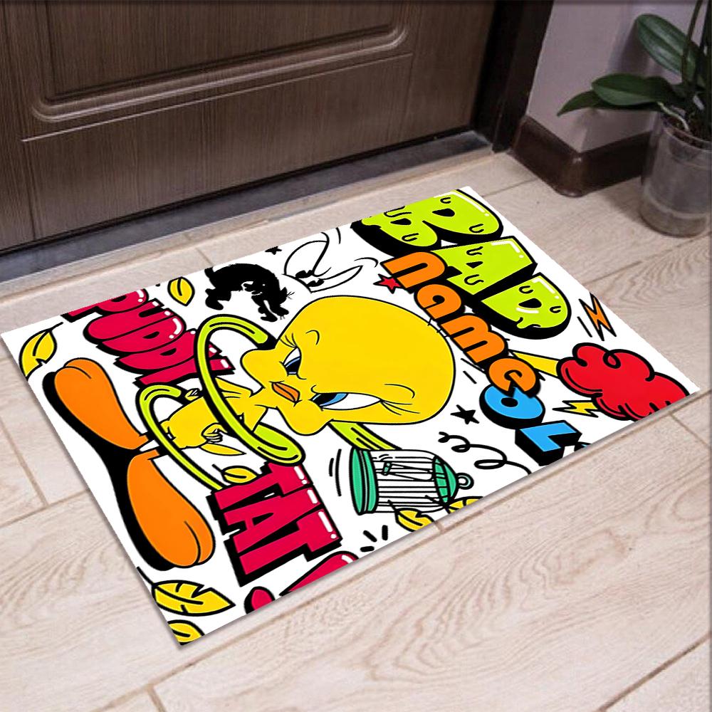 Custom Name Tweety Bird Printed Carpet,Rug for Office Chair Living Room Bedroom Kitchen Room Decor Gifts.