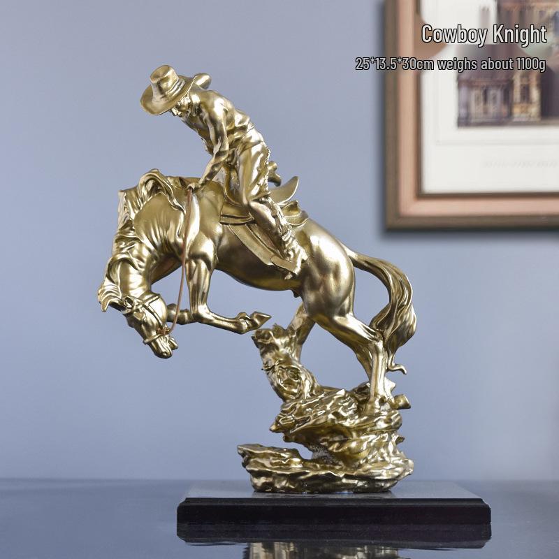 

Western Cowboy Resin Ornaments: Boss Office & Bookshelf Decor