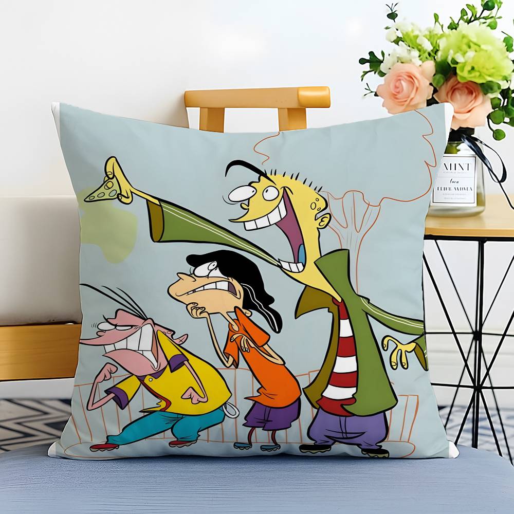 Anime E-Ed Edd N Eddy-MT Cartoon Pillow Case Printed Brushed Fleece Pillow Baby Skin-Touch Eco-Friendly Dye-Sublimat