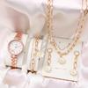 No gift box New style women's watches female small public ins simple small public fashion versatile   daisy jewelry 4-piece set