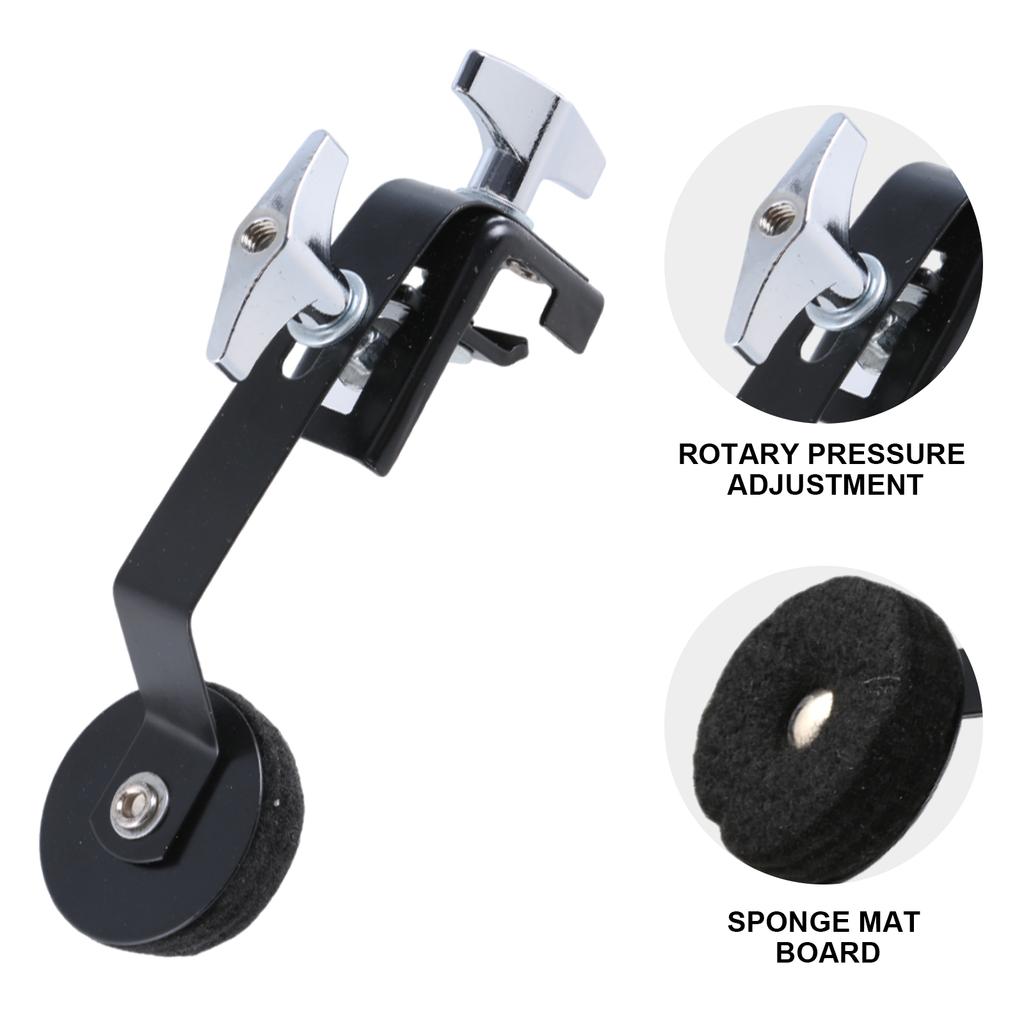 Clamp On Drum Damper Metal Felt Drum Mute Silencer Muffler Clamp On Tone Control Muffler for Snares Musical Parts