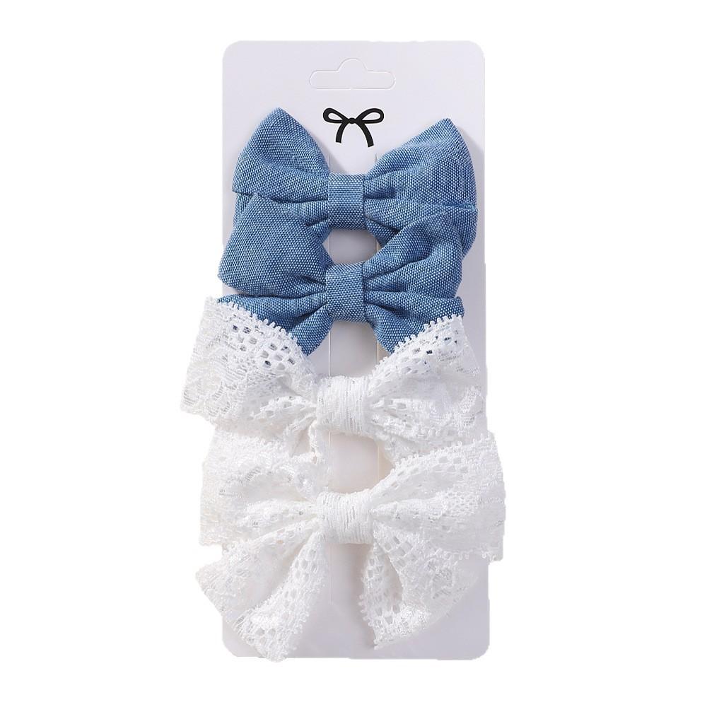 Children'S Hair Accessories Set Baby Printed Hairpin Card Flower Fabric Hairpin Christmas Set 2302