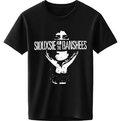 Grafisches Sommer-Jugend-T-Shirt Siouxsie And The Banshees Logo-Design Kurzarm Entspannte Passform Rundhals-T-Shirt Baumwoll-T-Shirt...