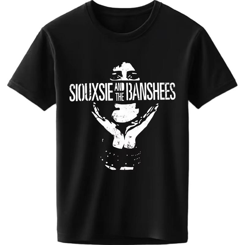 

Graphic Summer Teenagers T Shirt Siouxsie And The Banshees Logo Design Short Sleeve Relaxed Fit Oneck Tee Shirt Cotton Tshirt... S разноцветный