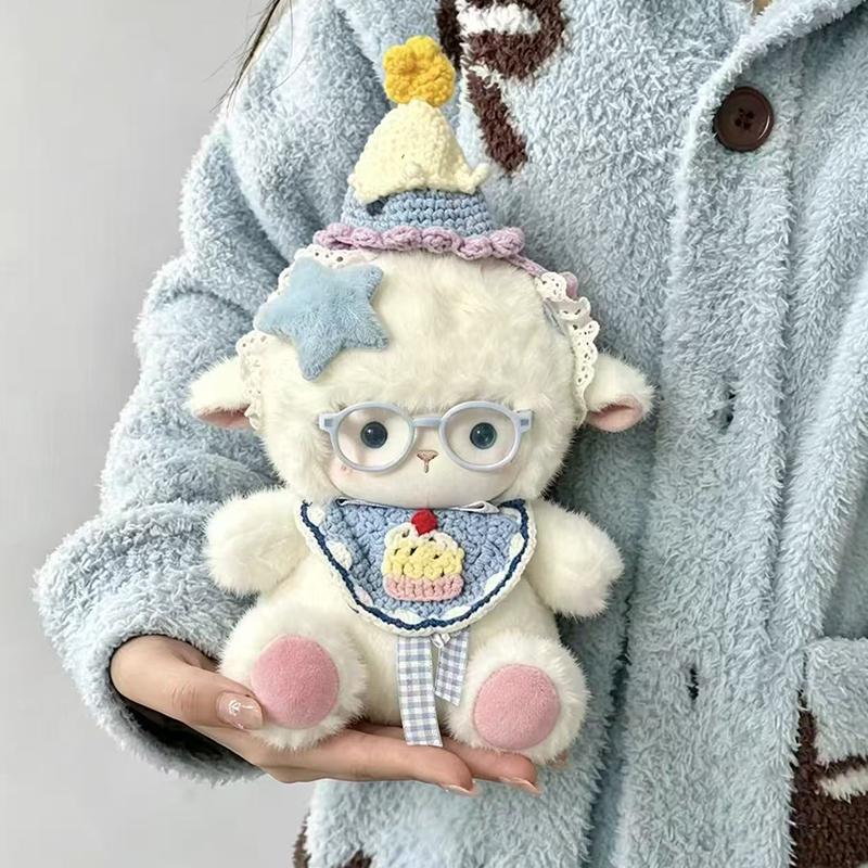 Soft Angel Sheep Plush Toy Adorable Fluffy Stuffed Doll Sweet Sleep Companion Perfect for Girls Birthday Gift Nursery Decor