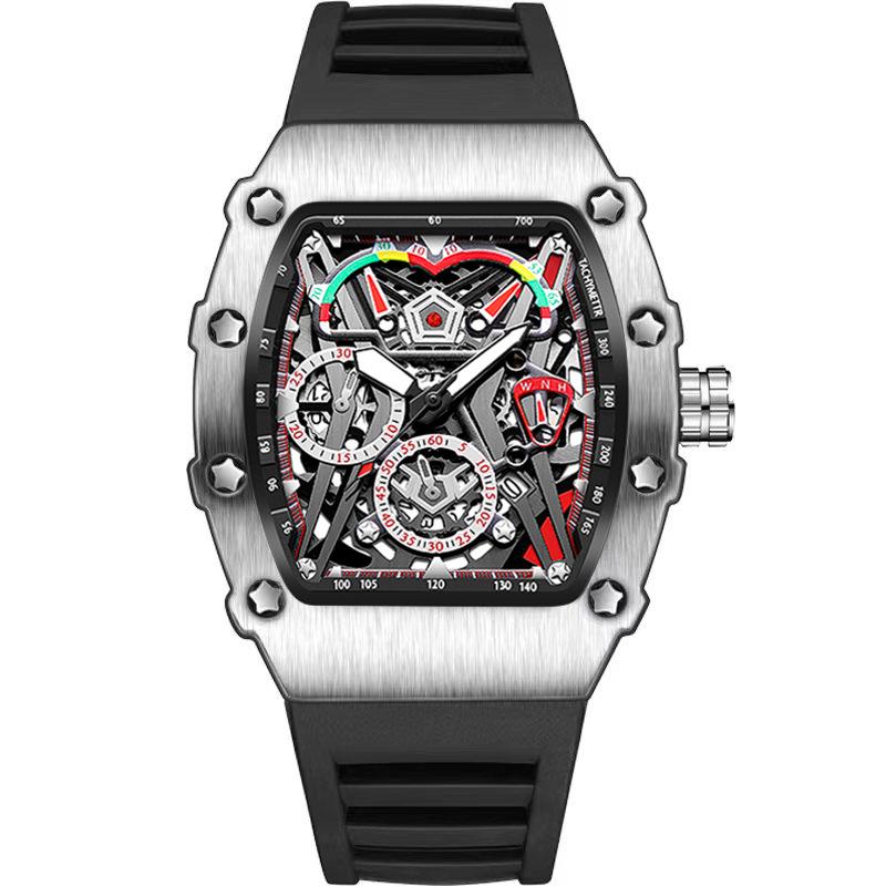 

Jin Shidun Sports Fashion Waterproof Quartz Luminous Silicone Men s Watch