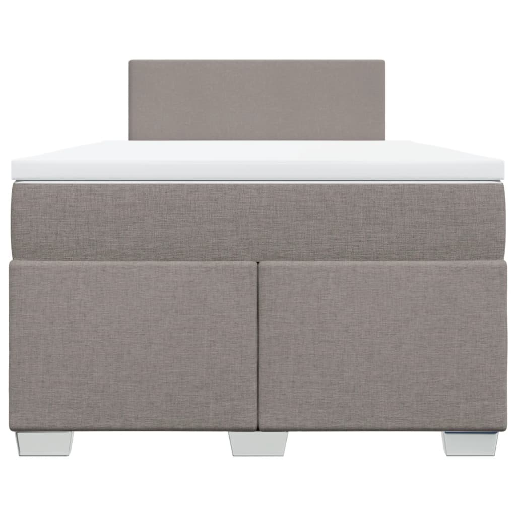 Vidaxl Letto Continentale Con Materasso, Taupe, Tessuto, 120X200 Cm