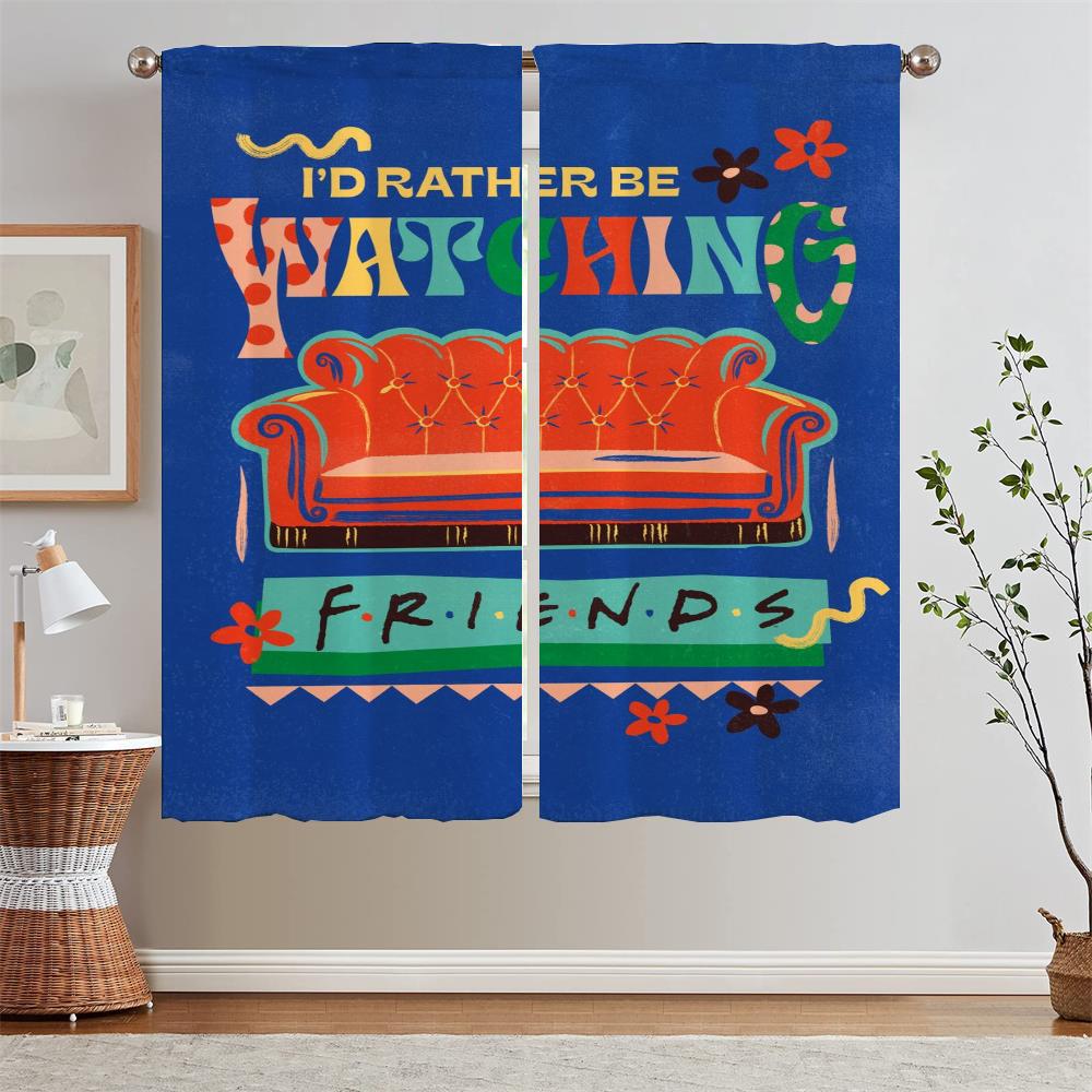 Friends Tulle in Kitchen Curtains for Living Room Cover Curtain Tiebacks Black Out Curtains Blackout Blinds Bedroom Decoration