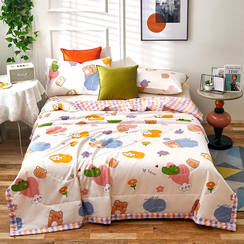 New Printed All Cotton Summer Cooling Duvet Washed Cotton Airable Cover