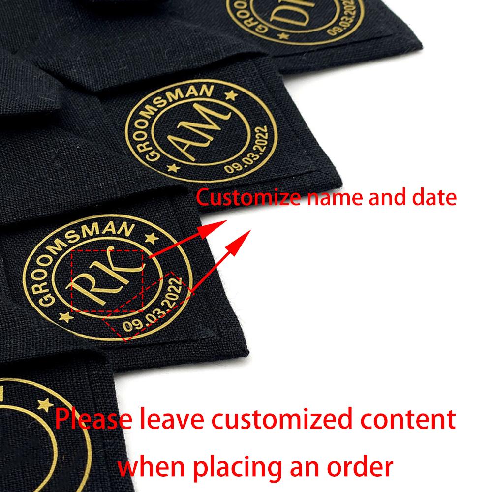 Skräddarsydda Bröllopskravatter Gåvor Förslag till Brudgum Svart Slips Blivande Brud Gåva till Bästa Man Bröllopsdusch Möhippa Dekoration