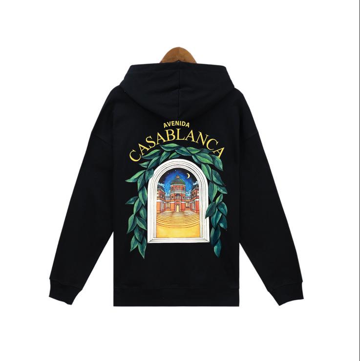 Unisex Trendy European & American Loopback Hooded Sweatshirts - Autumn/Winter, Featuring Loose Casablanca Style