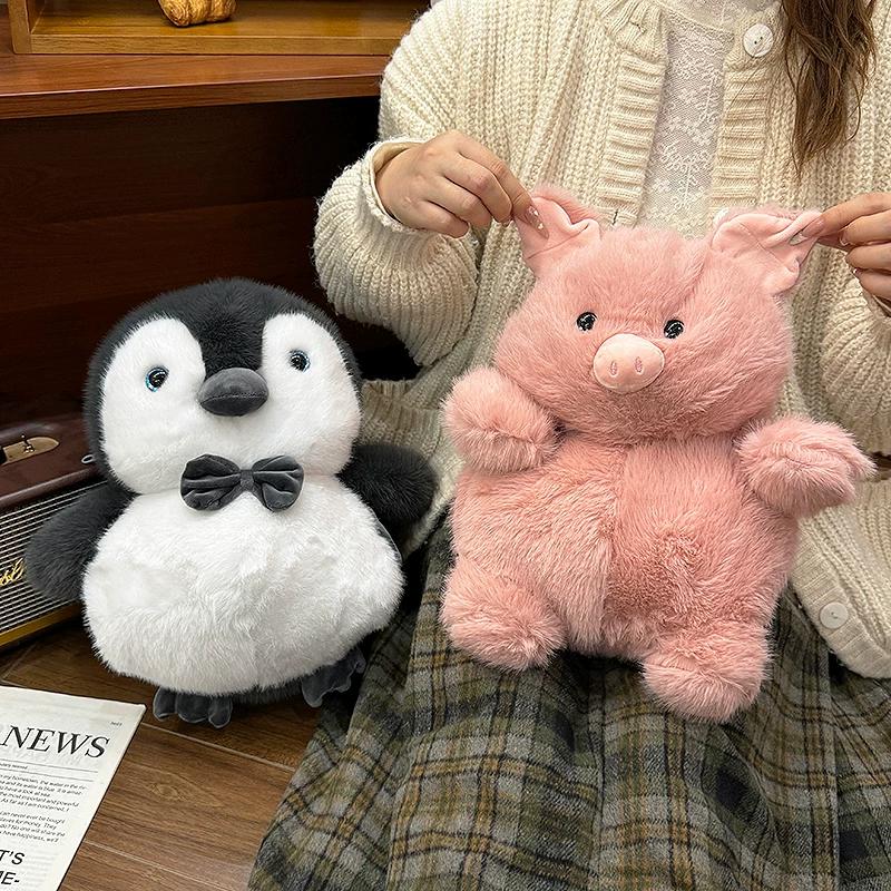 Cute Pig Stuffed Hot Water Bag Charging Explosion-Proof Heating Pad Belly Penguin Hot-Water Bag Electric Heater Hand Warmer