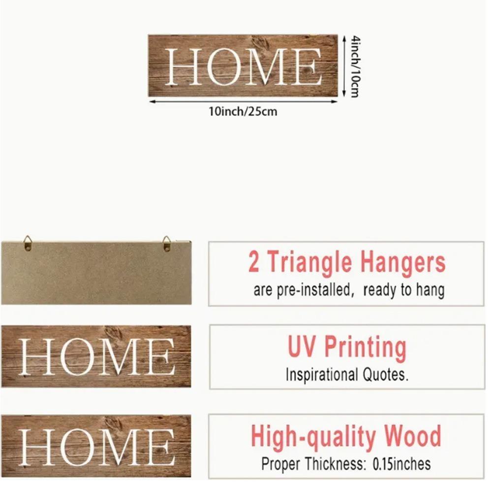 The Feeling of Returning Home Letters Sign Rustic Style English Letter Hanging Board  Wedding