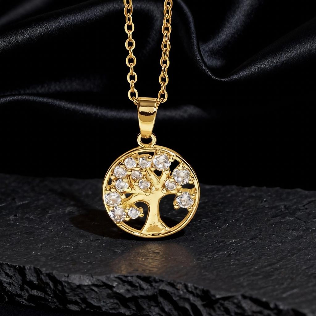 Jewelry Tree of Life Pendant Hollow Necklace Women's Niche High-end Clavicle Chain
