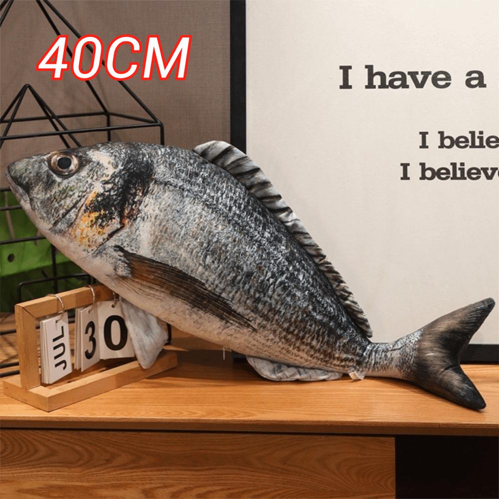 

Soft Comfortable Simulation Fish Plush Toy 40/60cm Fish Cushion Pillow Birthday Gifts C-40cm