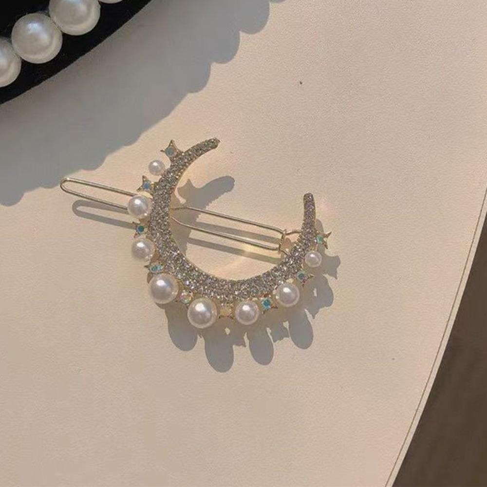Hand Crafted Pearl Hair Clips Set Alloy Material Stylish Star Sea Hair Clip Elegant Crystal Hairpin Set Daily Use