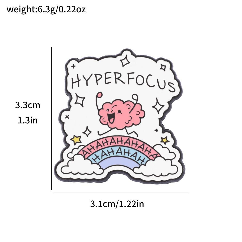 Креативная Личность Английские Вдохновляющие Цитаты Металлическая Значок Цветок Мозг Английский Сплав Брошь Булавка Декорация