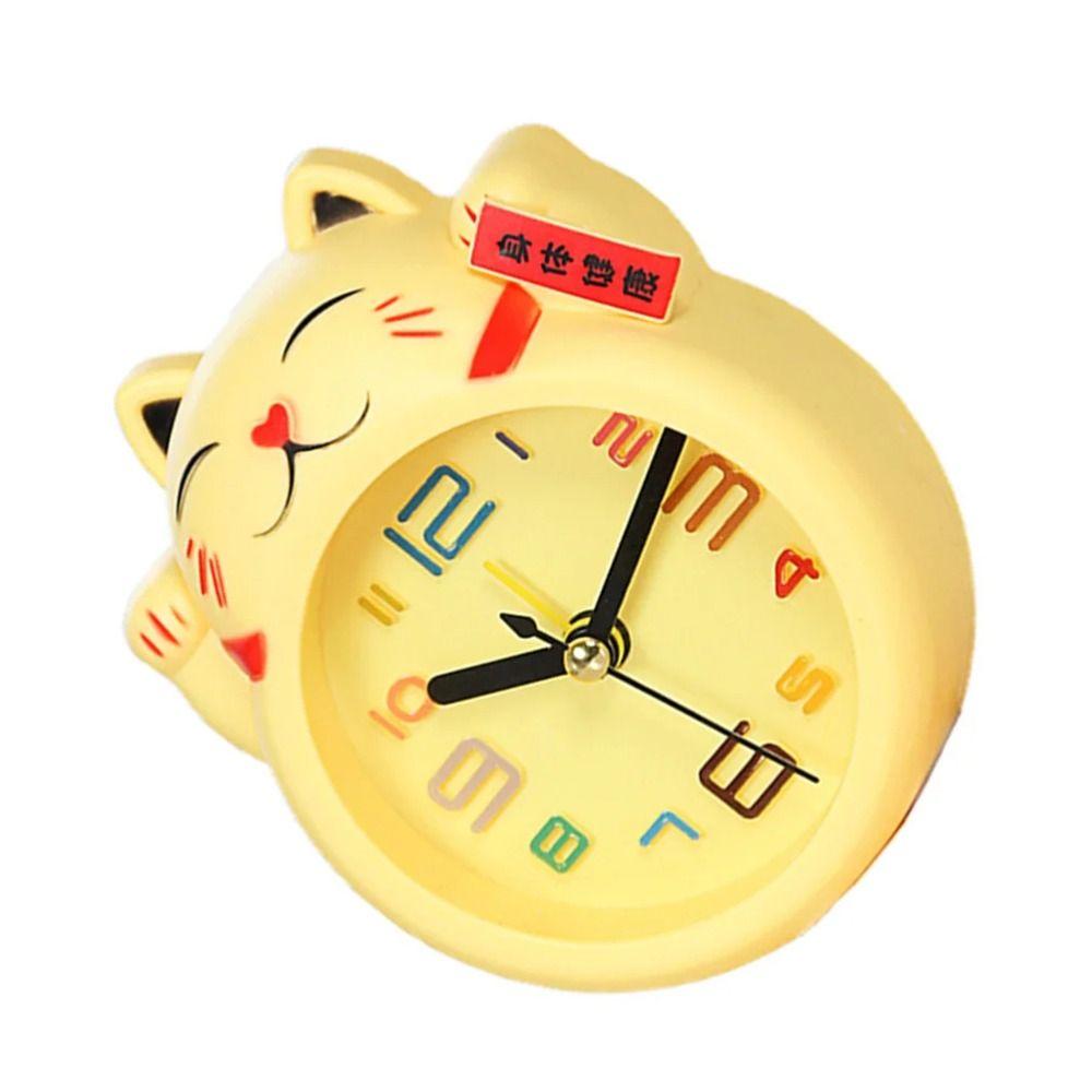 Cartoon Lucky Cat Alarm Clock Creative Table Clock Kids Alarm Clock  Nursery Room