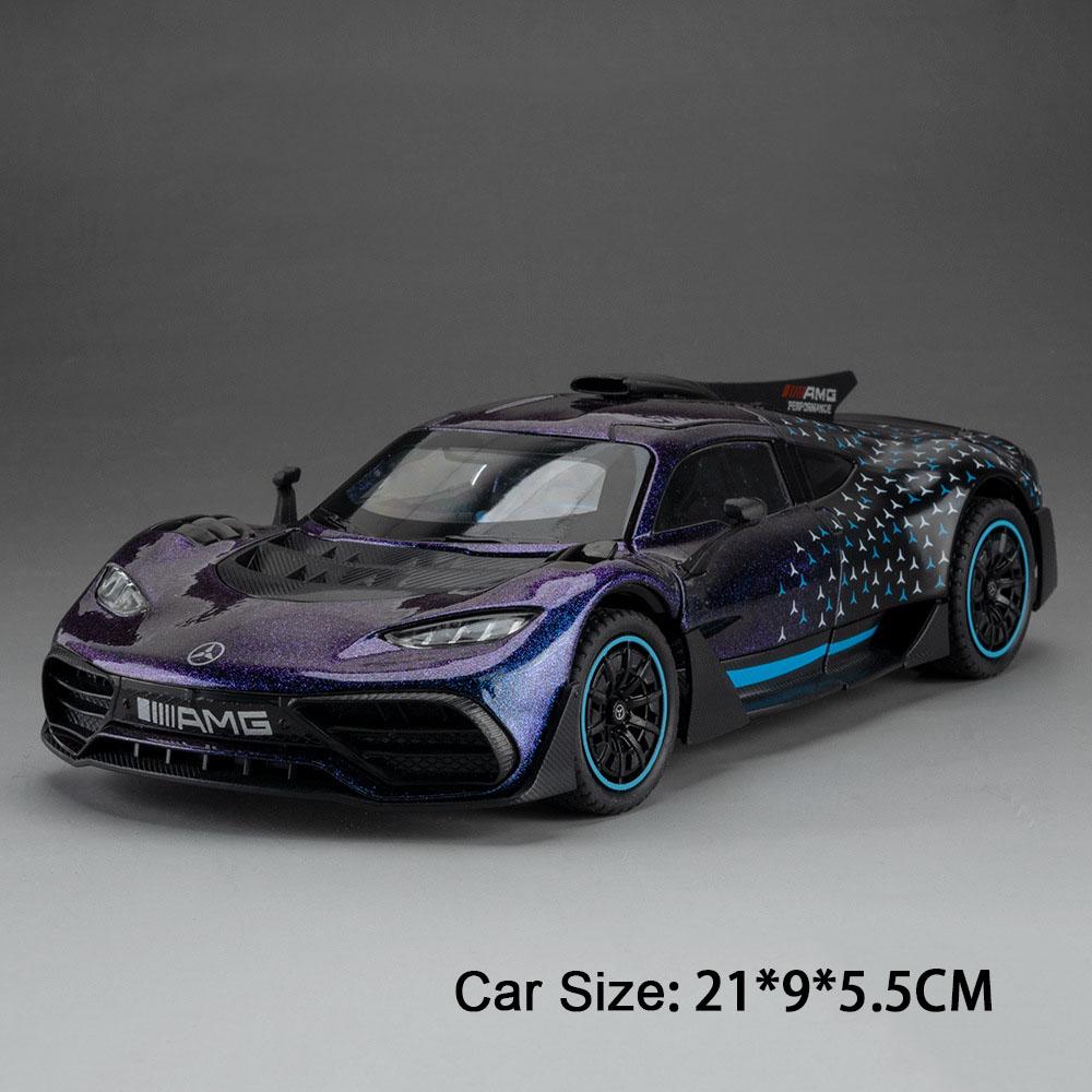 1:24 Scale ONE Sports Car Toy Model Light Music Pull Back Doors Opened Simulation Supercar Miniature Models Collection Gifts