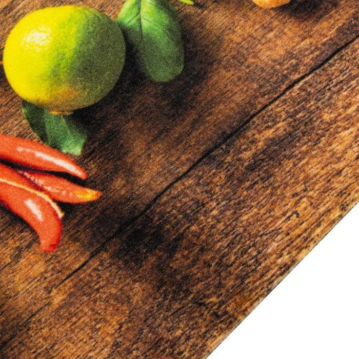 VidaXL Tapis de cuisine lavable impression d'épices 60x180 cm velours 4005606