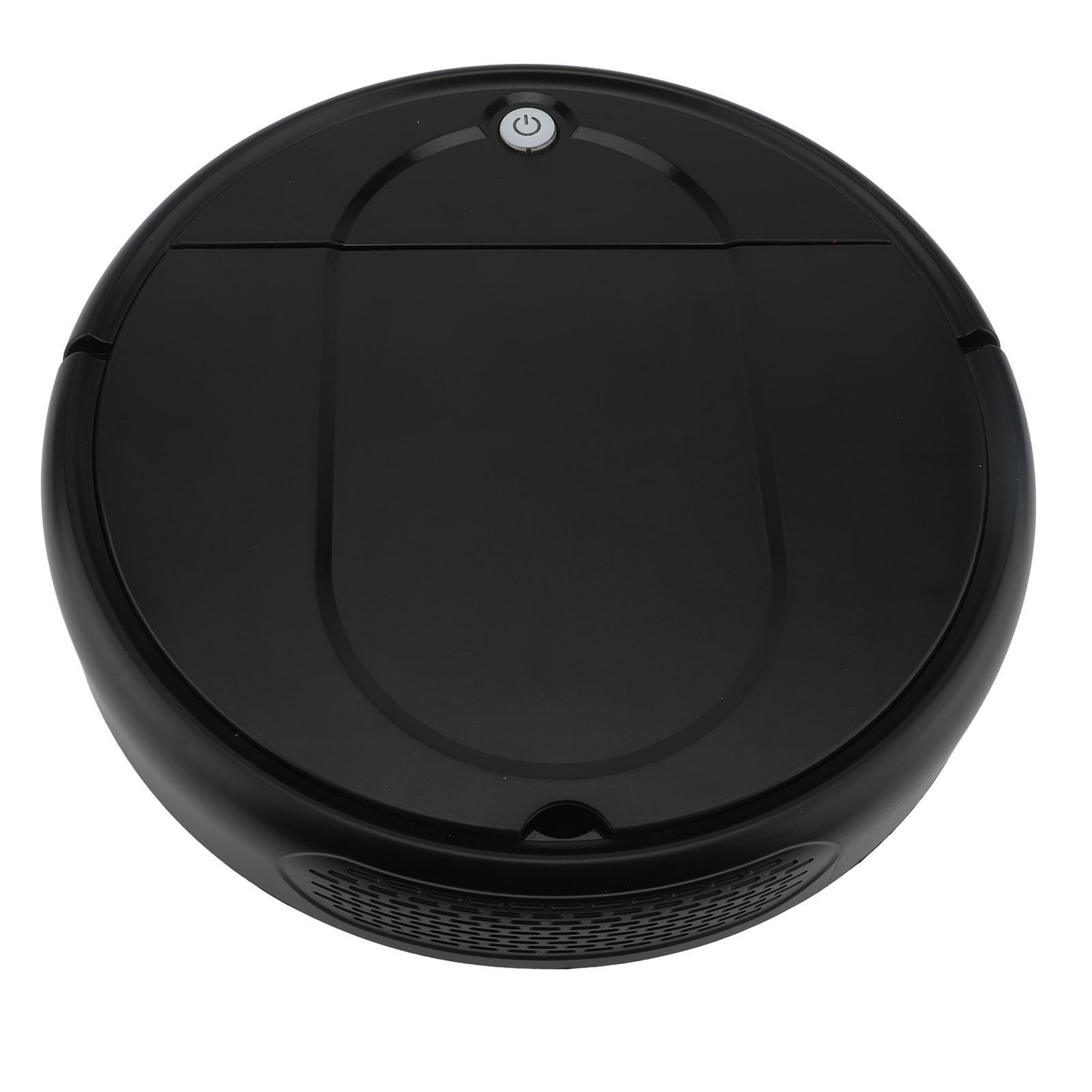 

Robot Vacuum Cleaner Intelligent Obstacle Avoidance Slim Low Noise Strong Suction for Pet Hair Hard Floor Black чёрный