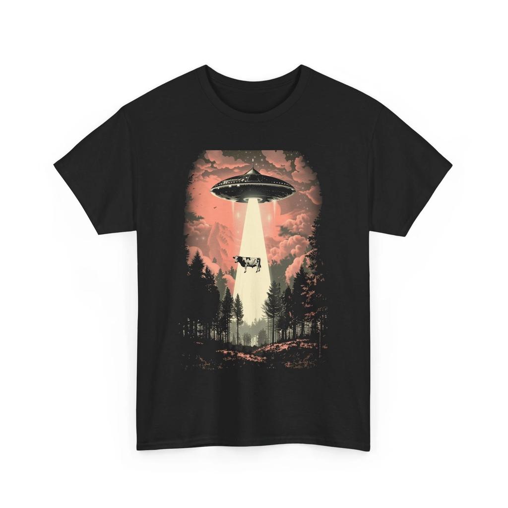 Cow & Ufo Alien T-Shirt | | Cow Abduction Shirt | Alien Shirt | UFO Tee